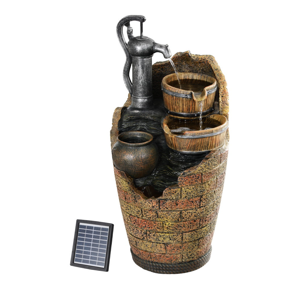 Rustic Solar powered cascading Water Feature