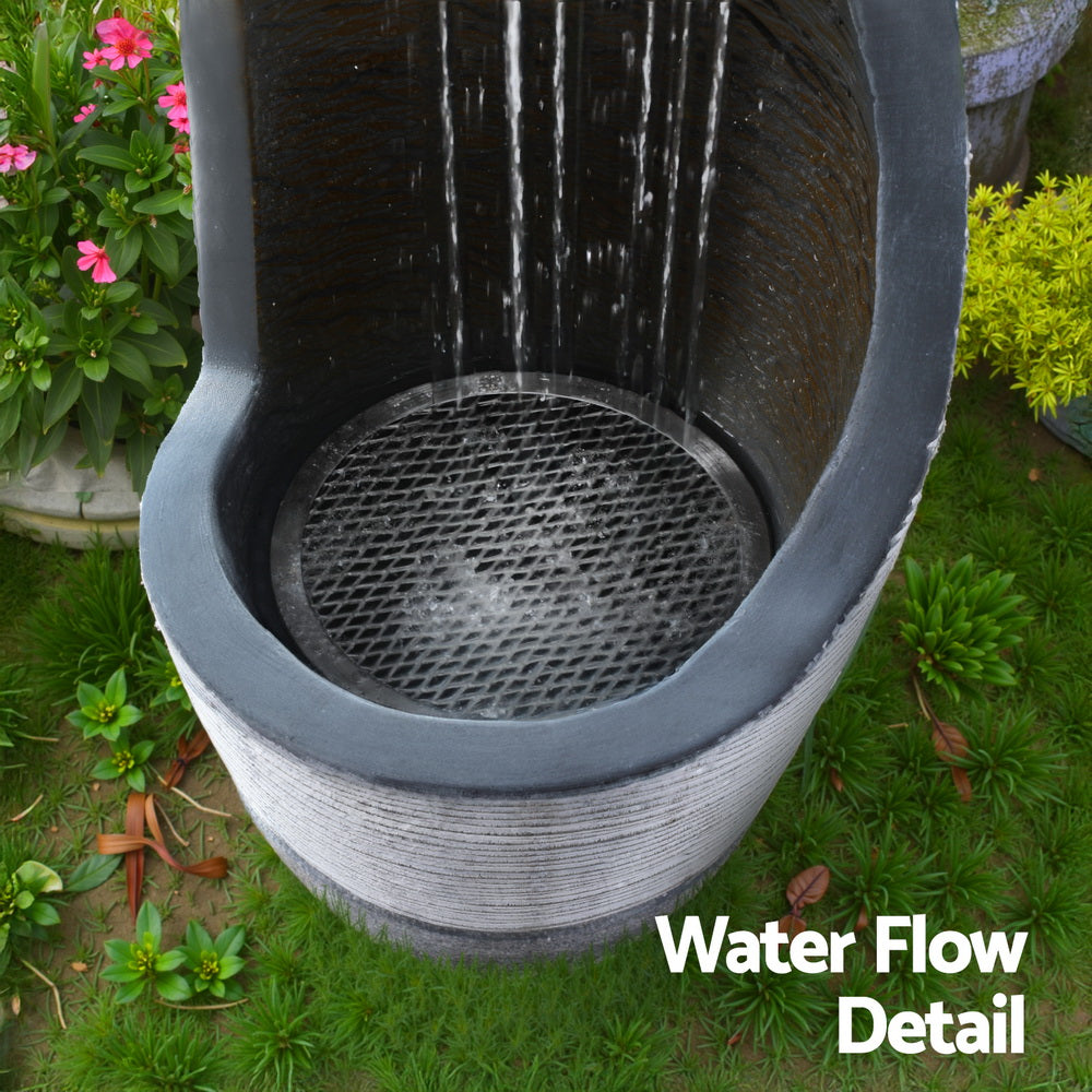 Modern Solar Wall water Feature with Artistic Sculptural Design