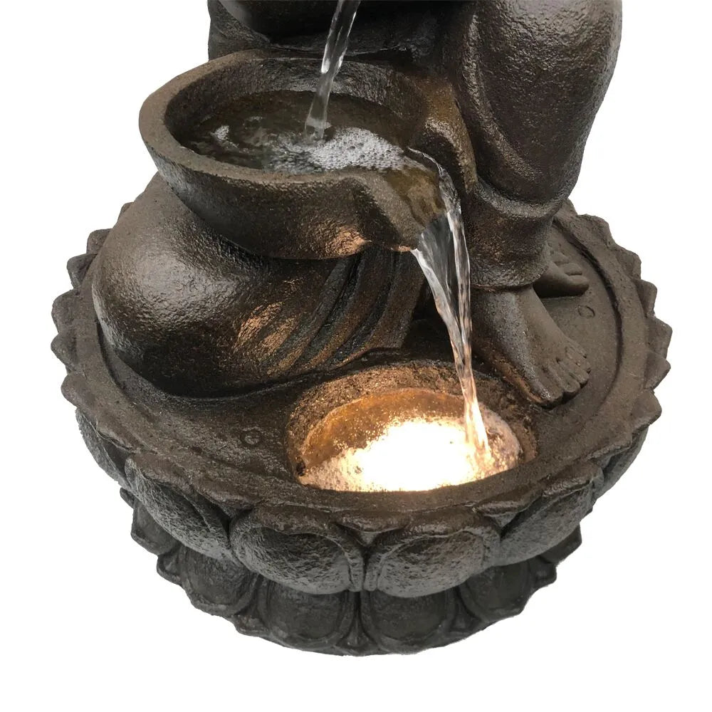 Buddha Cascading Bowls LED Light Water Feature