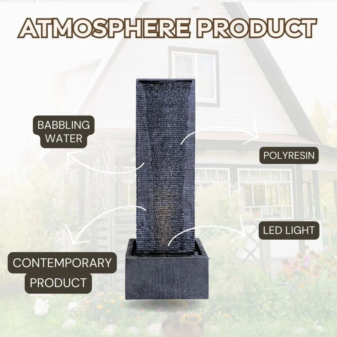 Serenfall Modern Wall water feature with led light