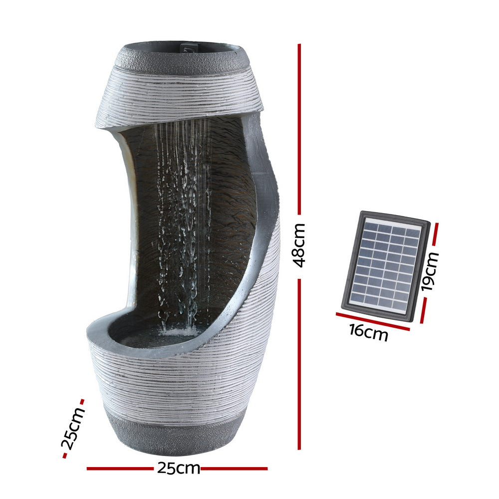 Modern Solar Wall water Feature with Artistic Sculptural Design