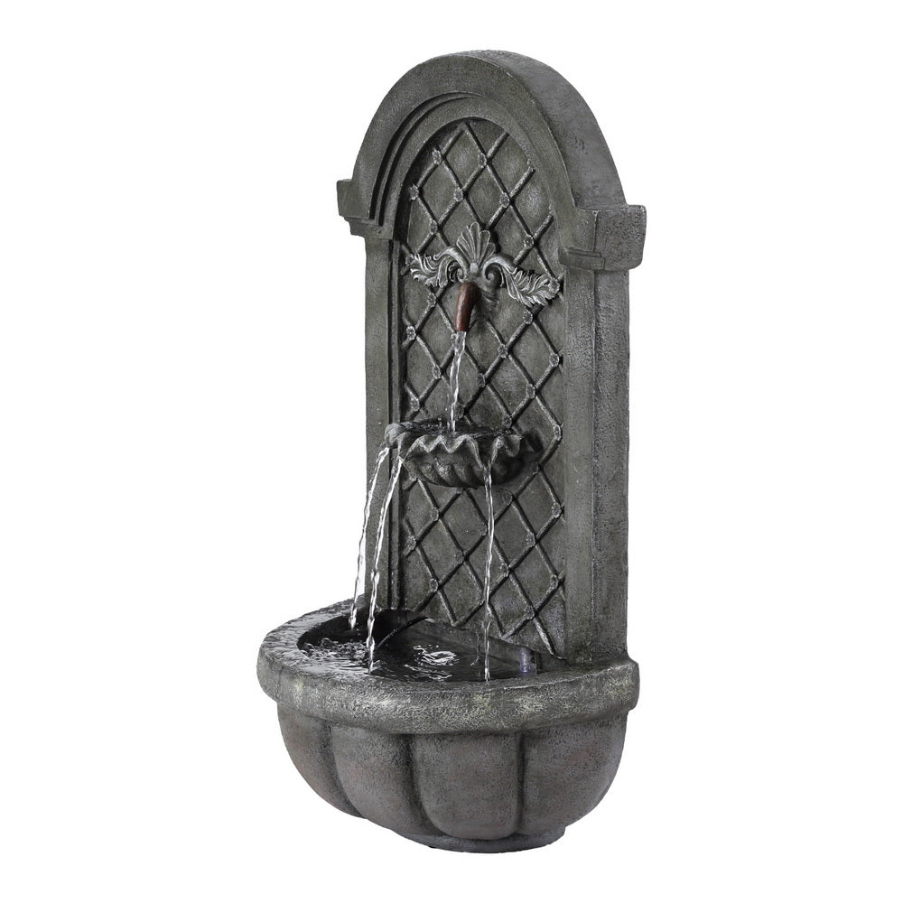 Solar Powered Wall Mounted Stone Effect Water Feature