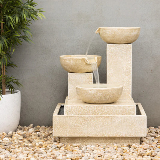 Trio Cascading Modern Classic Tiered Water Feature