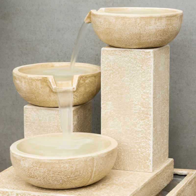 Trio Cascading Modern Classic Tiered Water Feature
