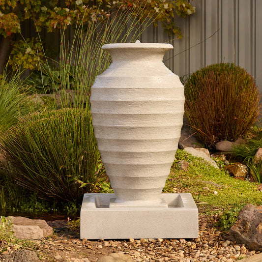 Onde Sand Urn Water Feature with Modern Textured Design
