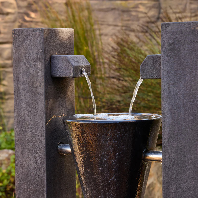 Tempest Modern Garden Water Feature with Central Water Fountain