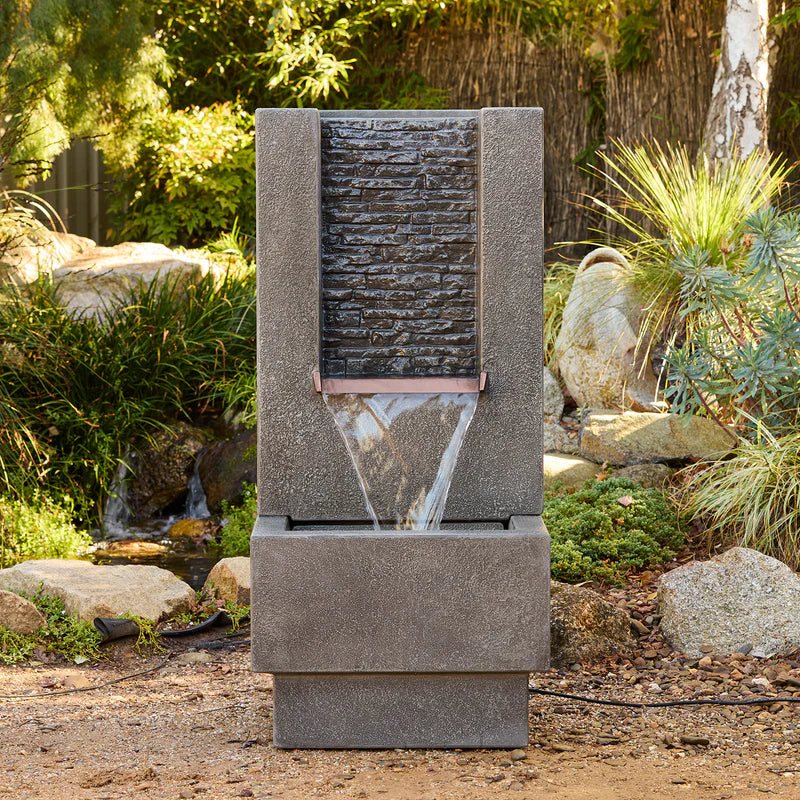 Zhara Modern Cascading Wall Garden Water Feature