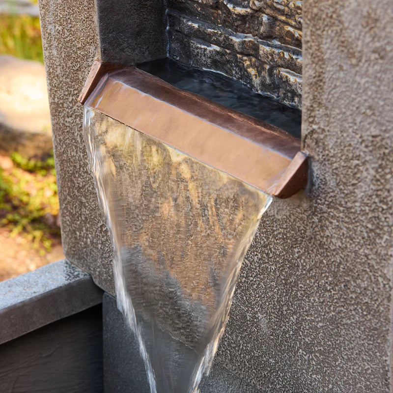 Zhara Modern Cascading Wall Garden Water Feature