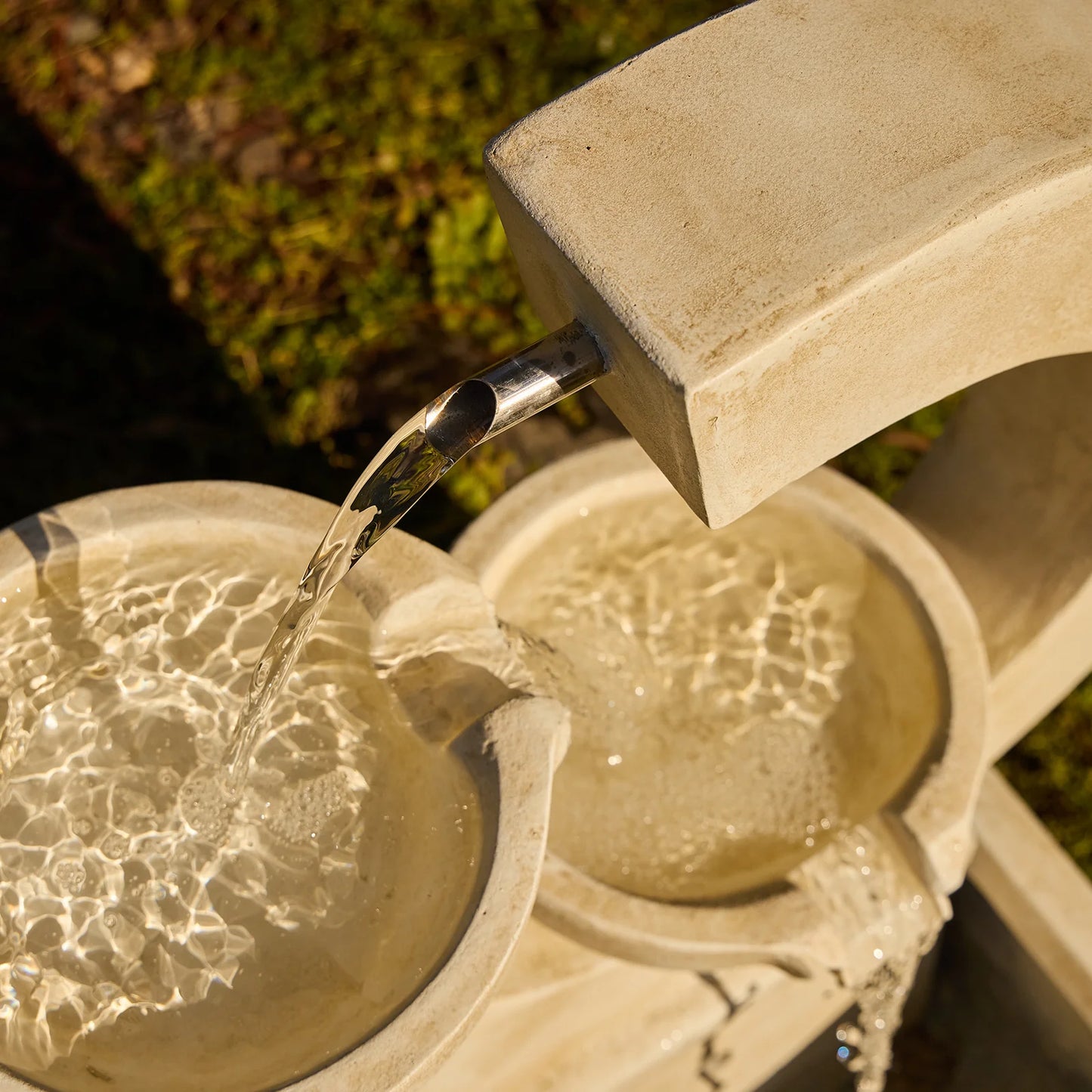 Crescent Modern Curved Garden Water Fountain Feature