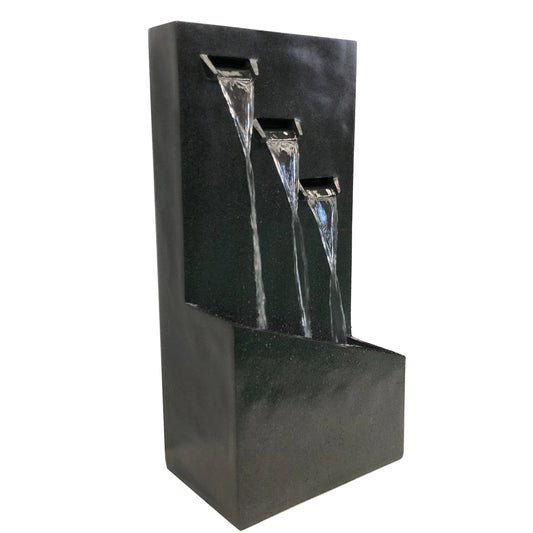 Modern 3 Spout Vertical LED Light Wall Water Feature