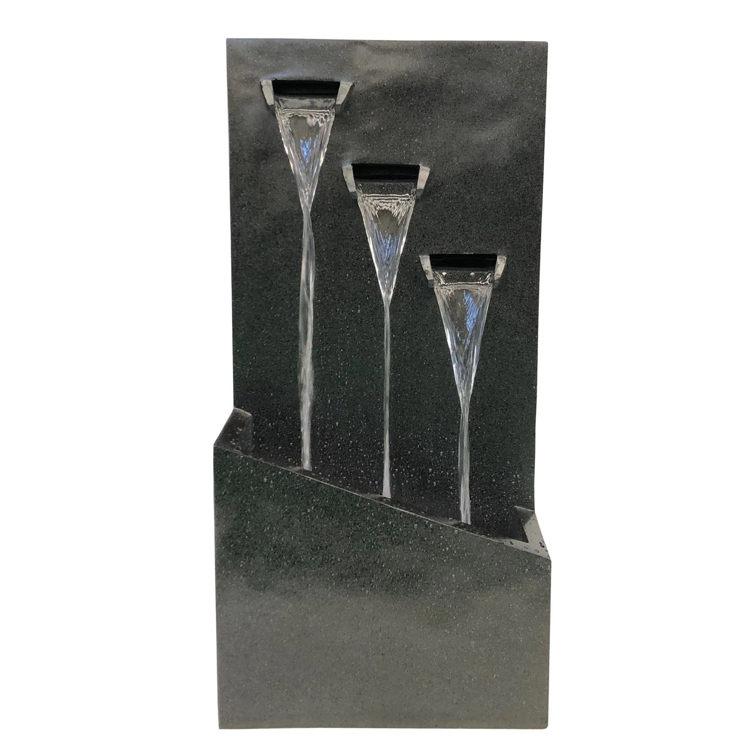 Modern 3 Spout Vertical LED Light Wall Water Feature