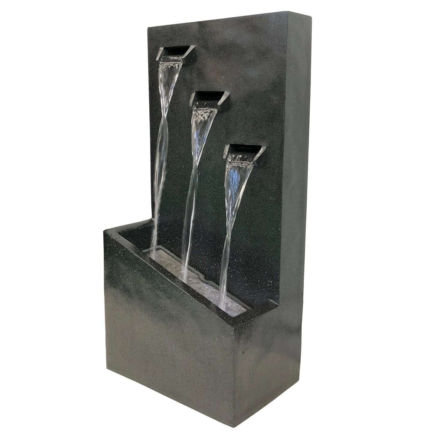 Modern 3 Spout Vertical LED Light Wall Water Feature