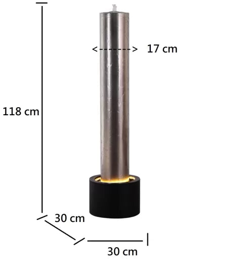 Modern Stainless Steel Bubbling LED Light Water Feature