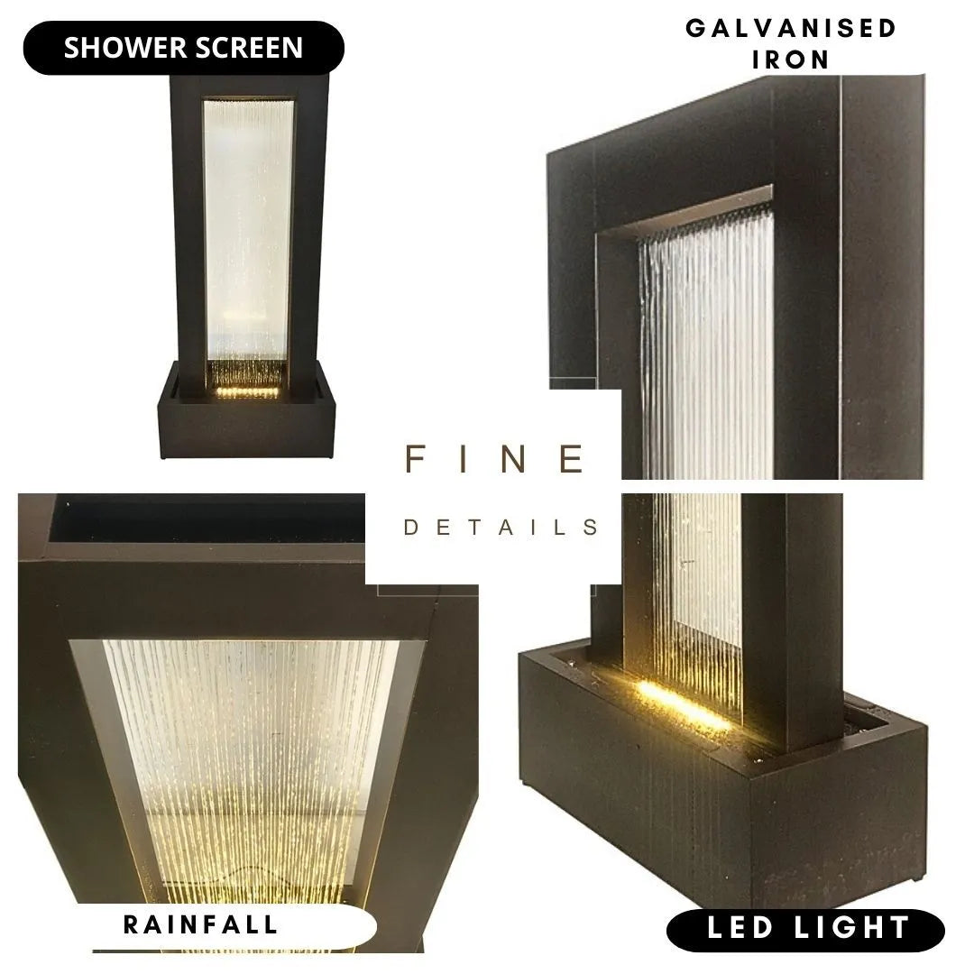 Modern Minimalist LED Lighting Water Feature