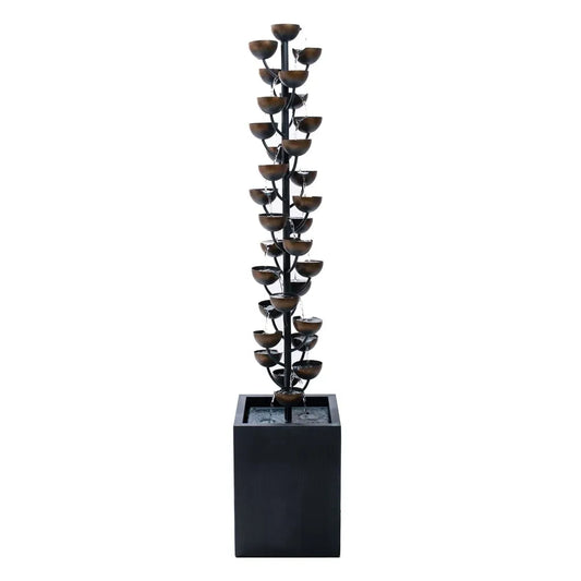 Cascading Vertical Bowls Tower Water Feature