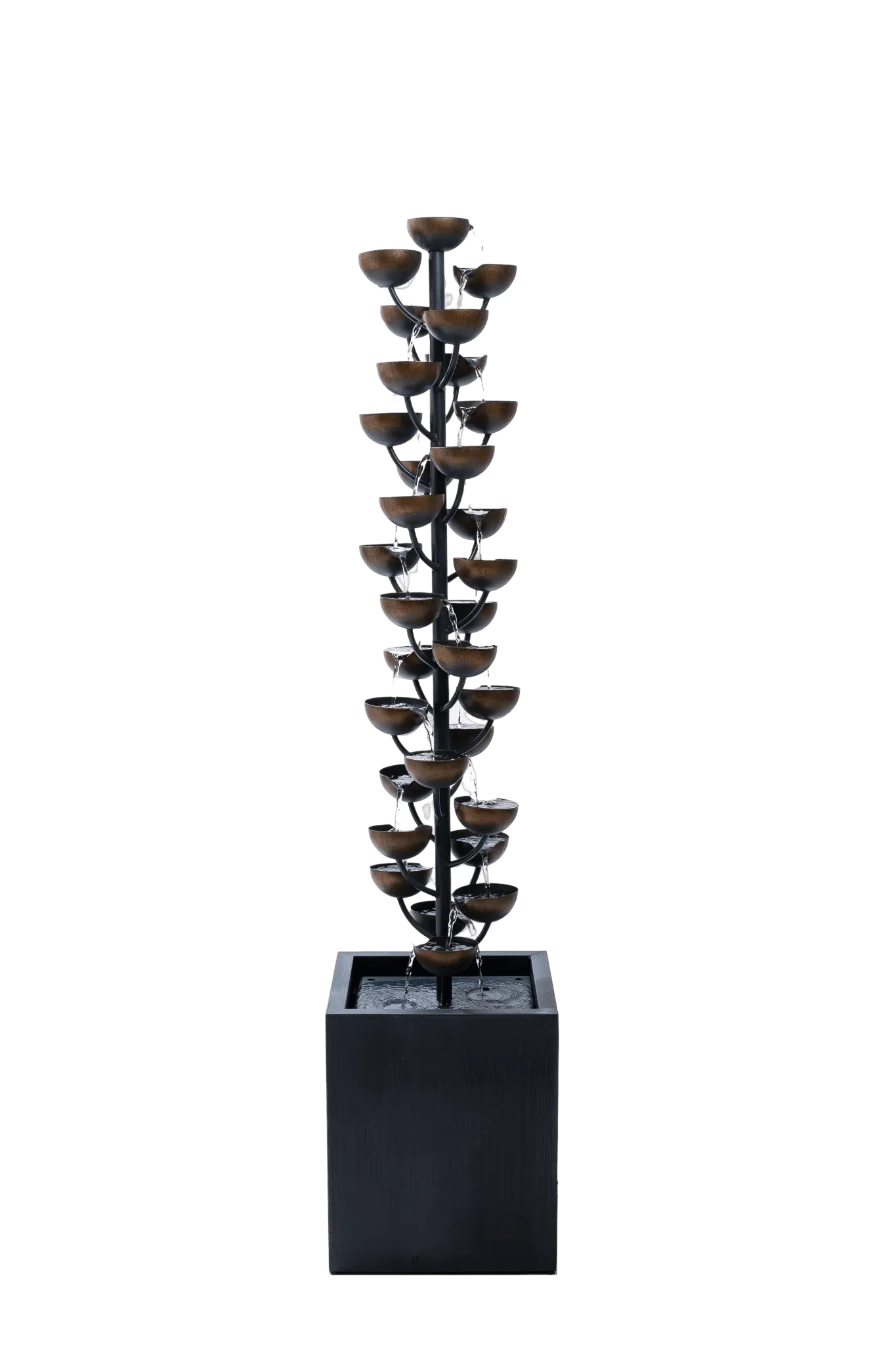 Cascading Vertical Bowls Tower Water Feature