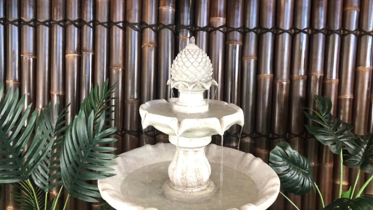 Solar Two Tier Bird Bath Water Feature