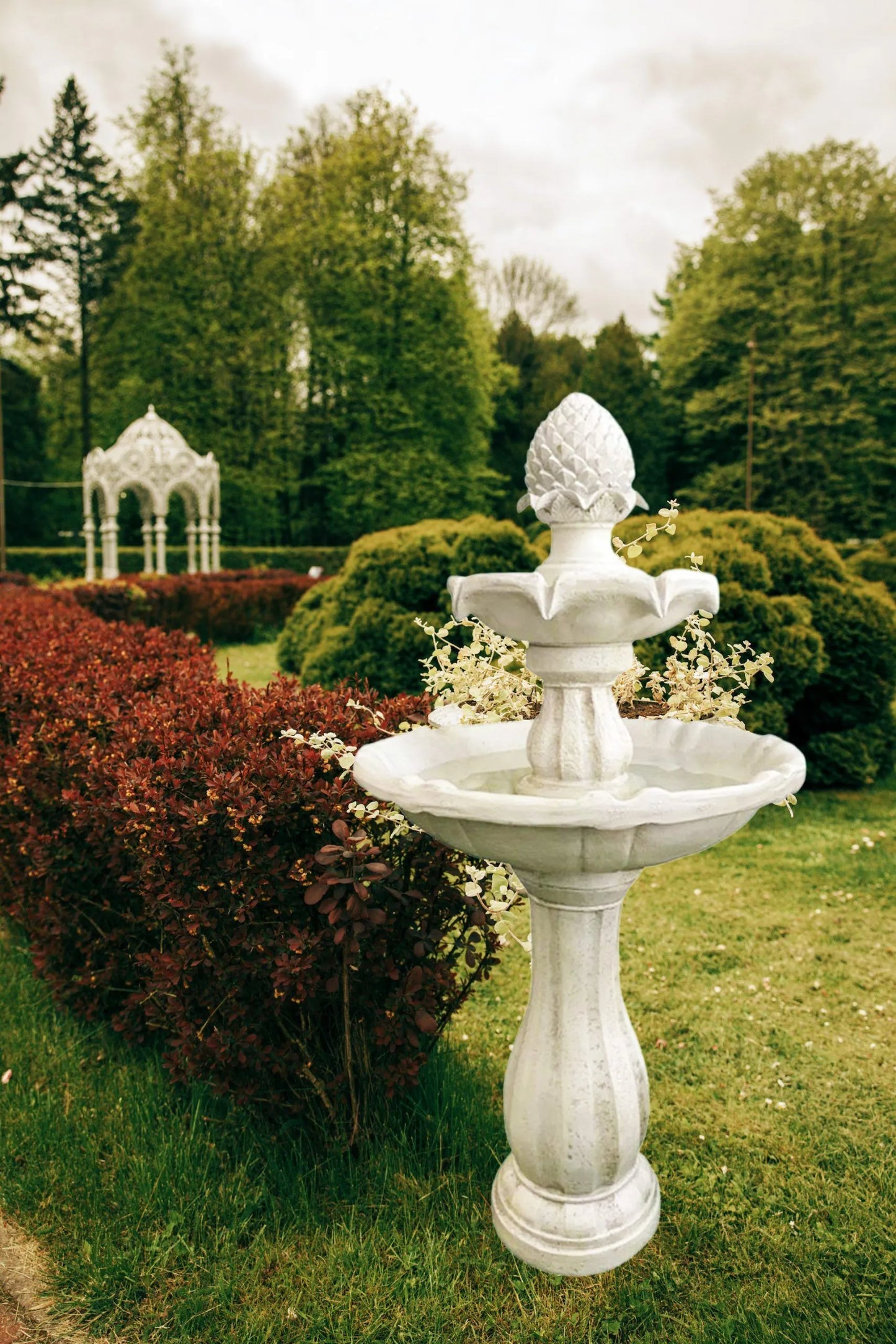 Solar Two Tier Bird Bath Water Feature
