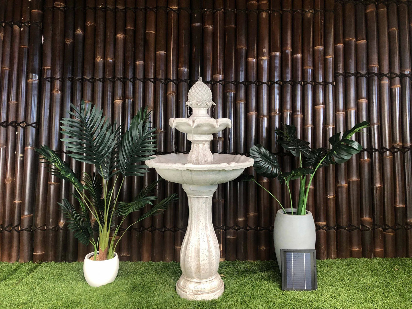 Solar Two Tier Bird Bath Water Feature