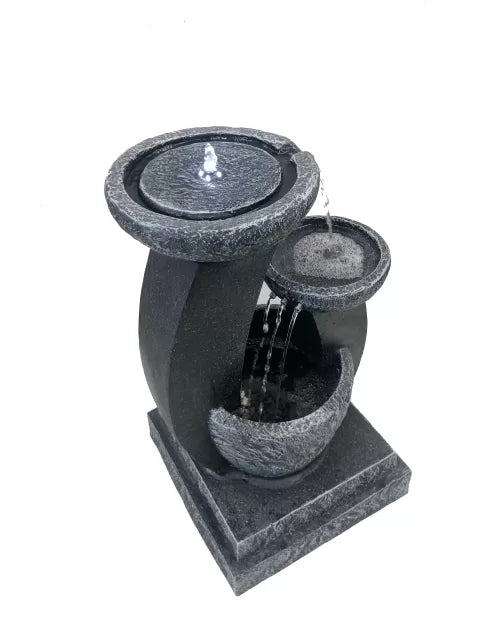 3 Teired Natural Stone Cascade LED Light Water Feature