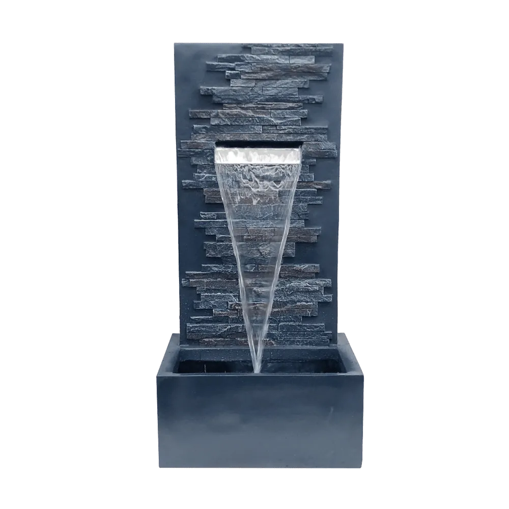 Meliora Stone Finish LED Light Wall Water Feature
