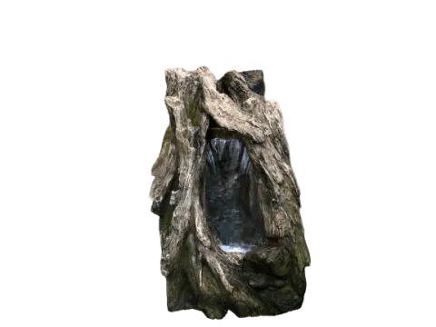 Glowfall Hollow Tree Trunk LED Light Water Feature