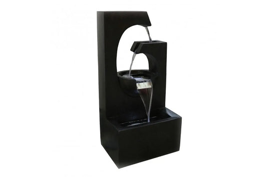Yin Yang Design Water Feature With LED Lighting