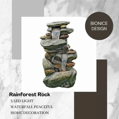 Mountain Stream Layered Rock LED Light Water Fountian