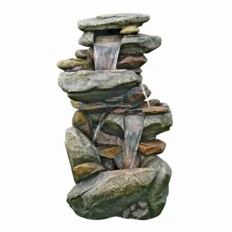Mountain Stream Layered Rock LED Light Water Fountian