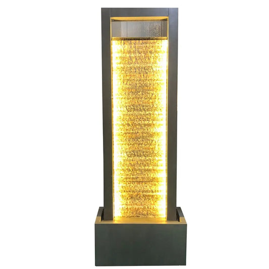 Modern Rain Curtain LED Light Iron Wall Water Feature