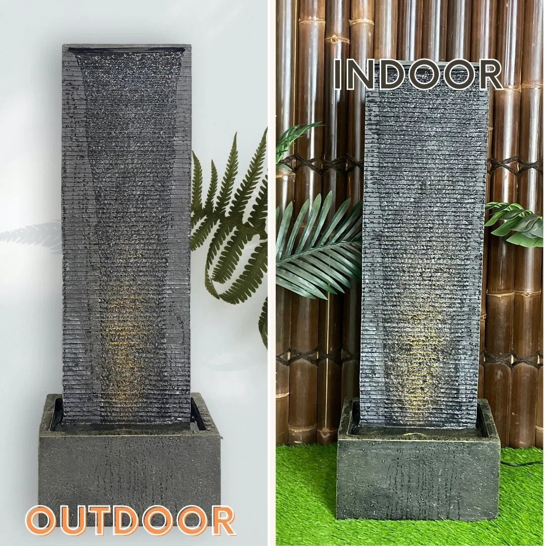 Serenfall Modern Wall water feature with led light