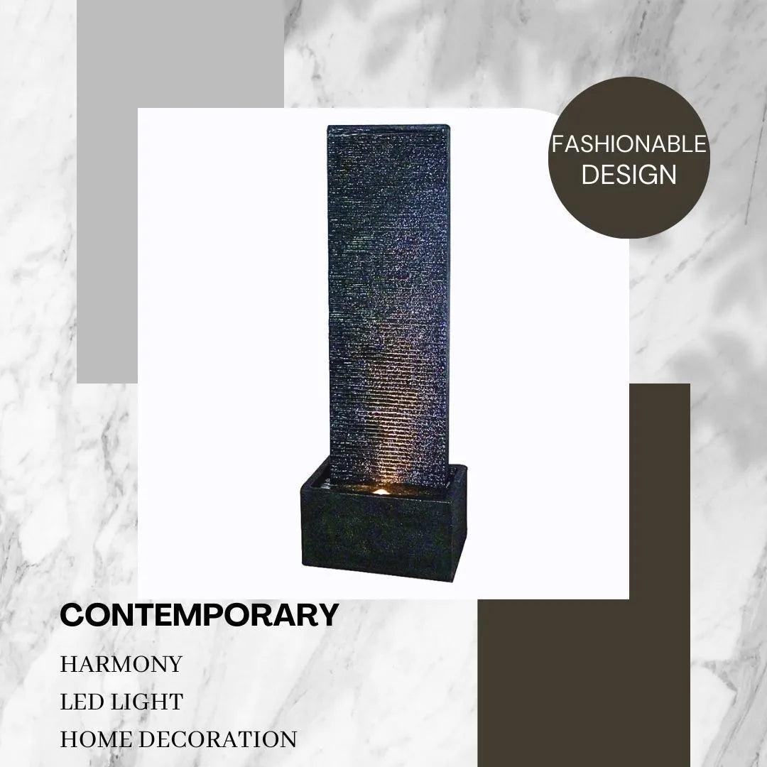 Serenfall Modern Wall water feature with led light