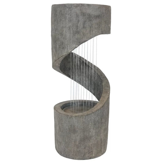 Modern Spiral rain curtain Water Feature with LED Light