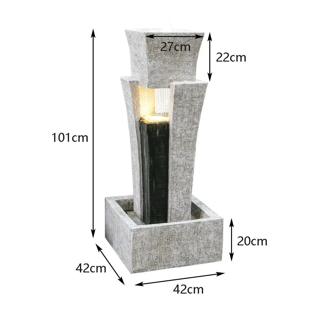 Modern Rain Curtain Water Feature With LED Light